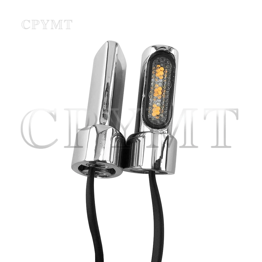 Mini Indicators Lamp 12V Motorcycle Rear Turn Signal  Amber  Blinker 3 LEDLight  fit for Harley Softail Sportster