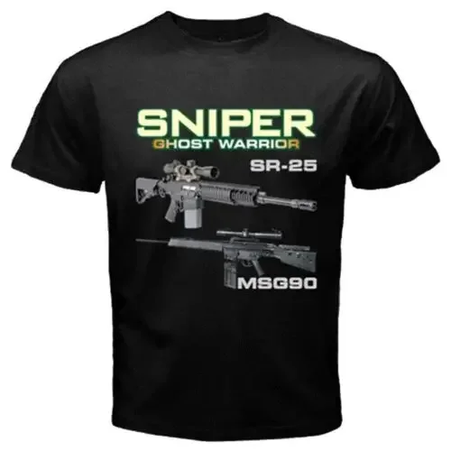 Sniper Ghost Warrior Sr-25 Dragunov Msg90 As50 T Shirt Men Casual 100% Cotton Tee Unisex Tees