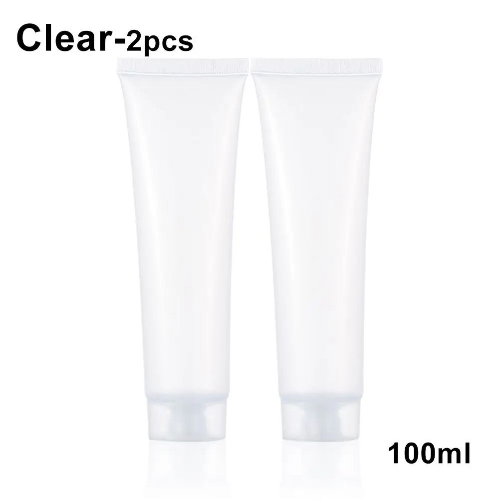 2PCS Makeup Tool Travel Size Empty Refillable Bottle Cream Tube Lotion Packing Shampoo Holder