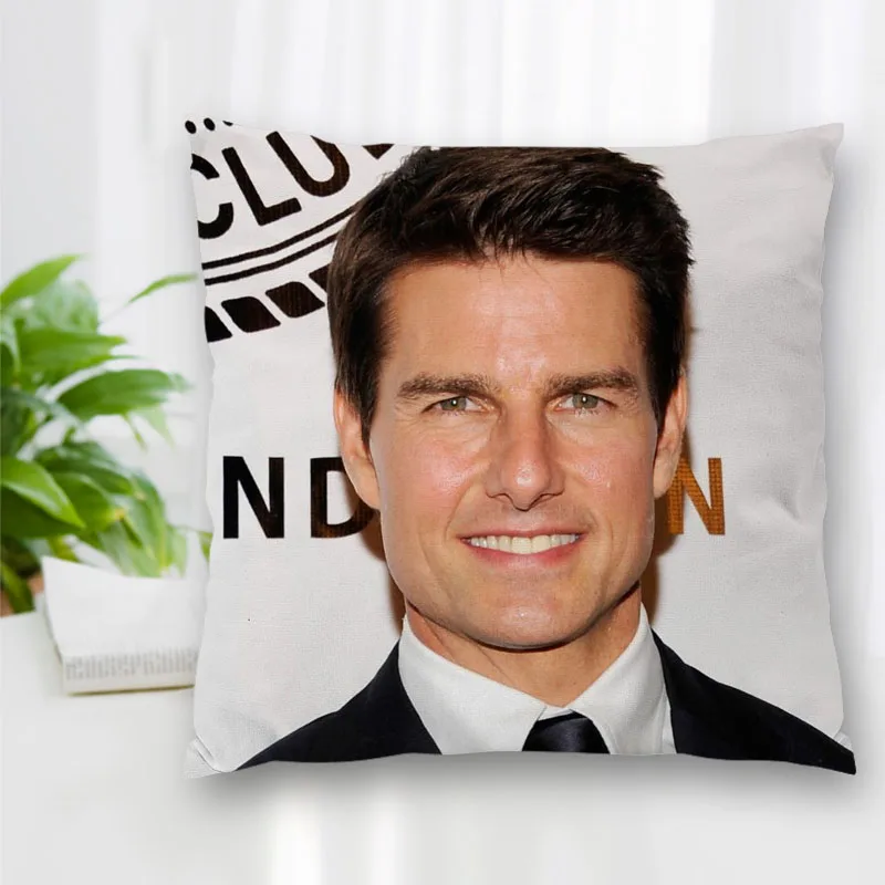 Funda de almohada de Tom Cruise, personalizada, con cremallera, para dormitorio, hogar, oficina, sofá