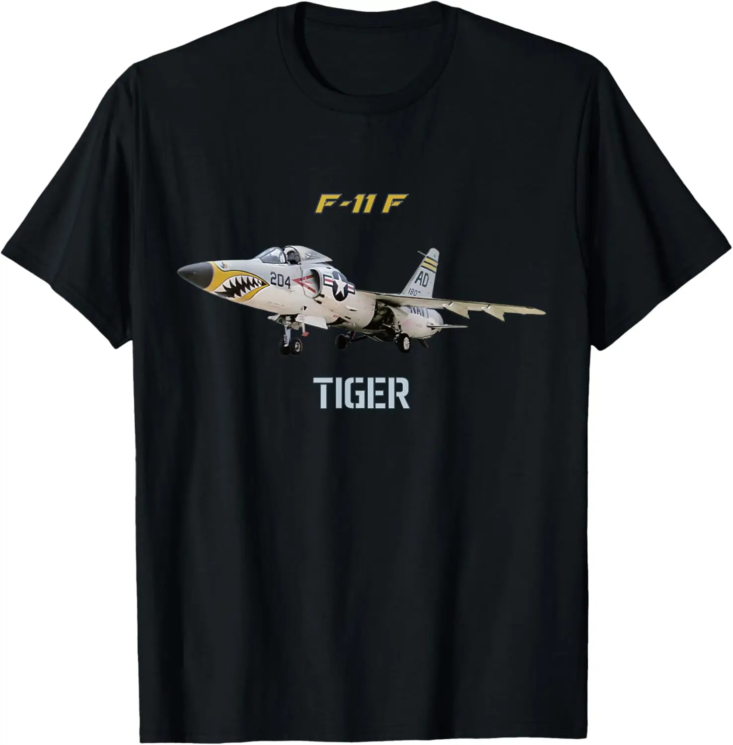 

Supersonic Airplane F-11F Tiger T-Shirt Short Sleeve Casual 100% Cotton T Shirts