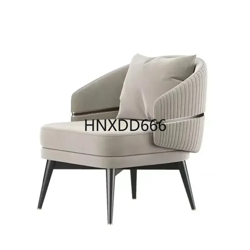 Nordic Solid Wood Fabric Couch  Leisure Chair Hotel Club Sales Office Reception Conference Chair living room furniture