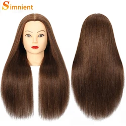 100% Real Human Hair Doll Head For Hairstyle Professional Training Head Kit Mannequin Head Styling To Practice Hot Curl Iron St