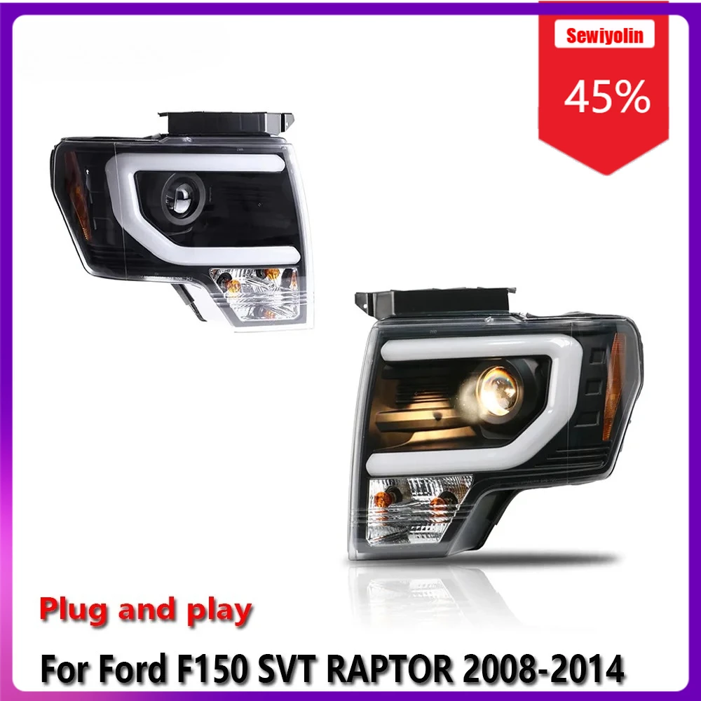 

Автомобильные светодиодные лампы Sewiyolin в сборе для Ford F150 SVT RAPTOR 2008-2014, противотуманные фары DRL, стоп-сигналы поворота