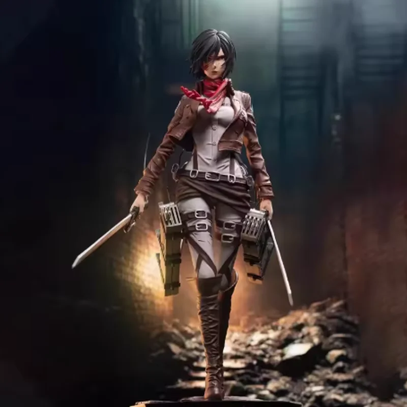 Nueva Figura de Mikasa Ackerman de Attack On Titan, Modelo de PVC, Estatua Decorativa de Escritorio, Coleccionable para Fanáticos del Anime