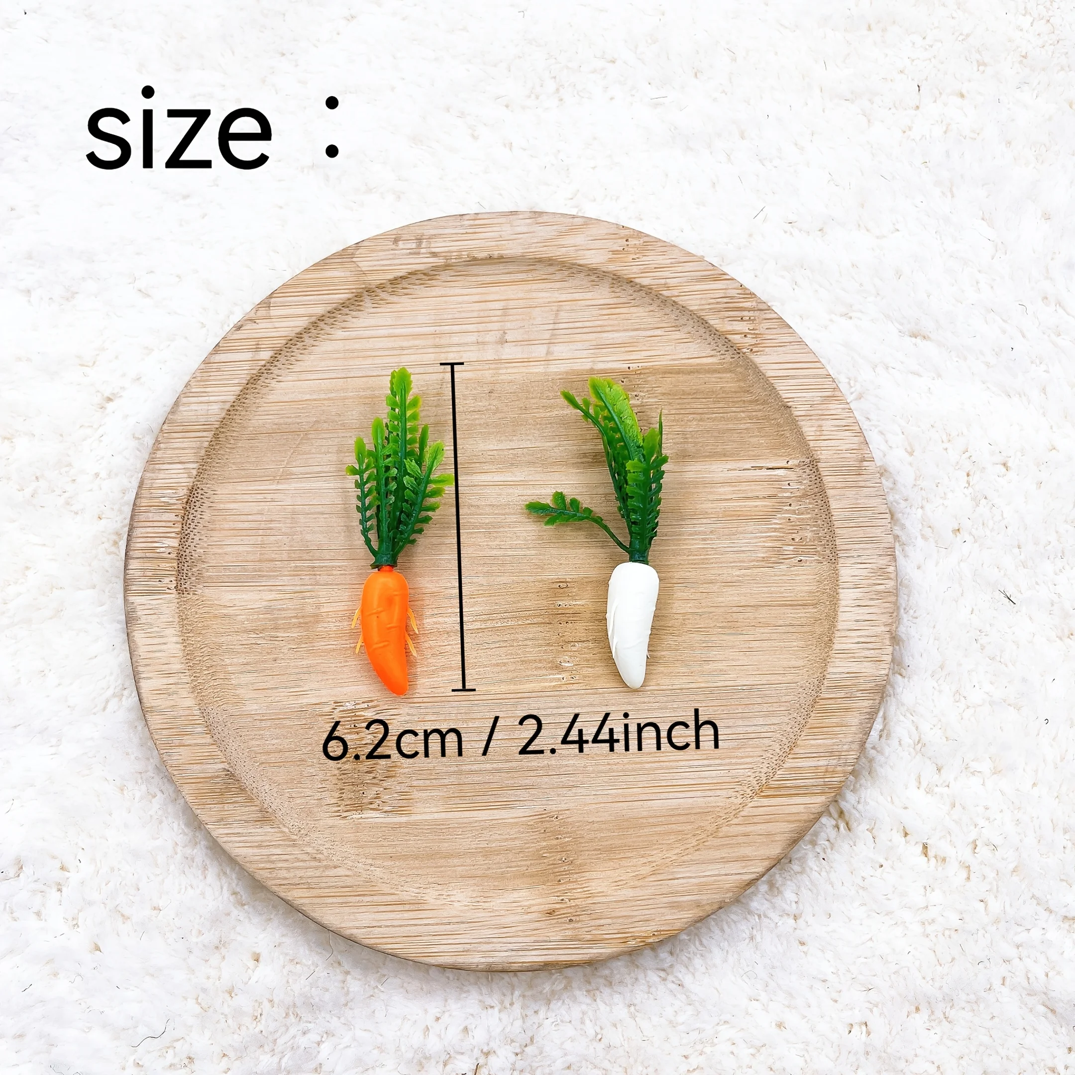10 Stück Künstliche Karotten, Mini-Plastik-Radieschen, Dekoration, Mini-Karotten für Ostern, Geburtstagsfeier, Heimdekoration, Kreative Foto-Requisiten – Detail 1