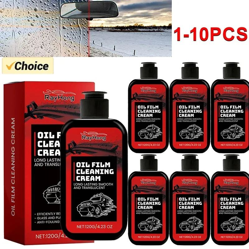 120ml Car glass oil film cleaning paste effectively cleans glass stains, oil stains, and provides clear visibility