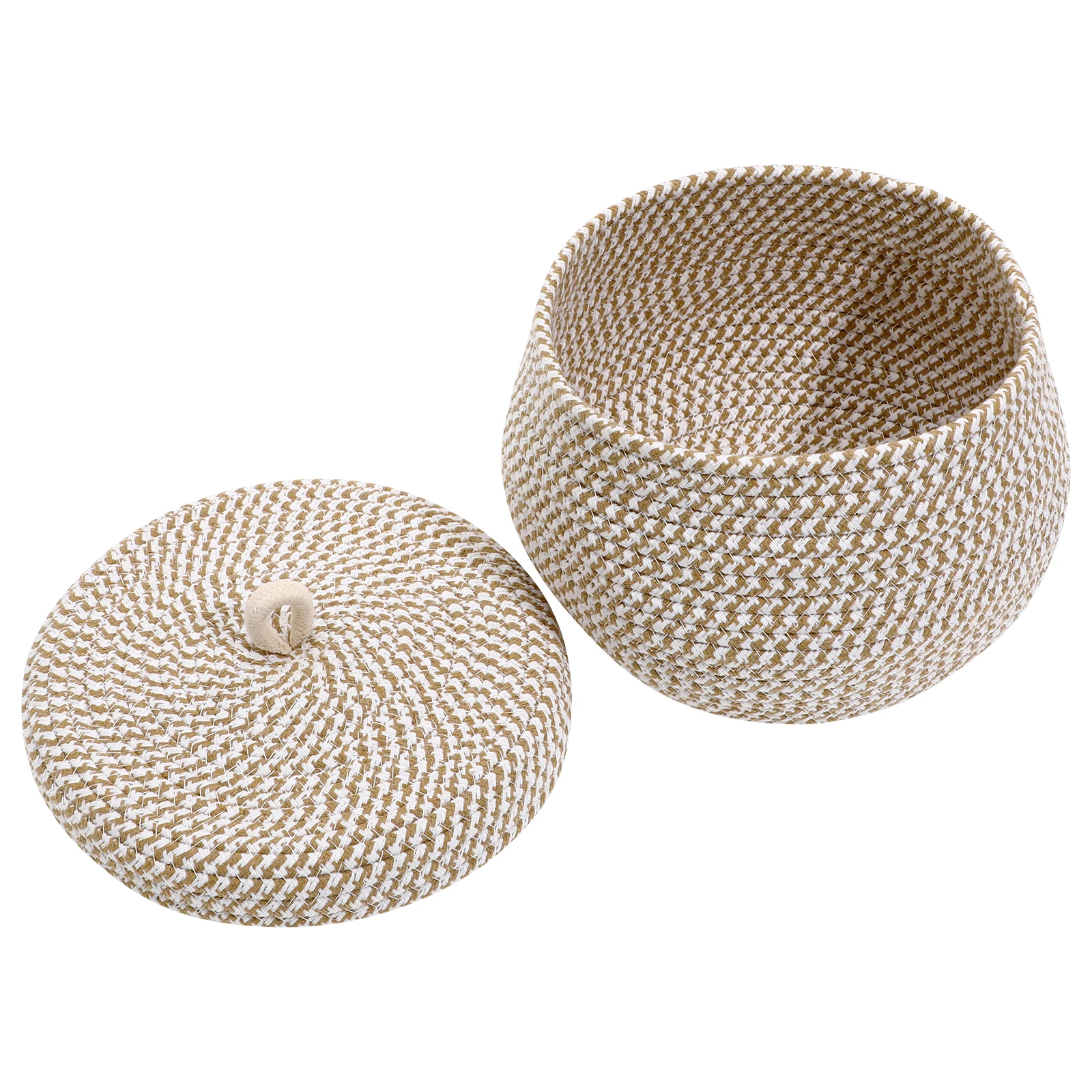 

Хлопковая корзина для хранения с крышкой