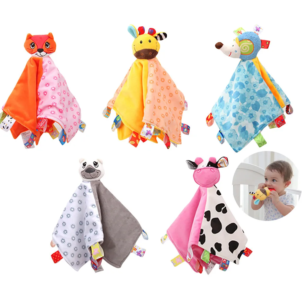 

Newborn Soft Baby Animal comfort Toy Gift Baby Comforter Blanket Baby Comforter Baby Blankets Bedding Infant Swaddle Towel hot