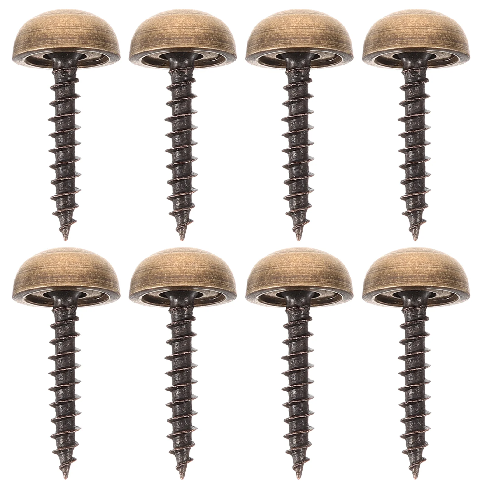 8 Pcs Drywall Plugs Bolts Brass Screws for Wood Decorative Hat Hook with Caps Nail