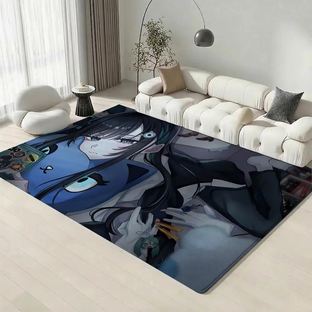 Trending Singer Ado Floor Mat Eco-Friendly Flannel Doormat Non-Slip Odorless Soft Short Plush Indoor Floor Rug