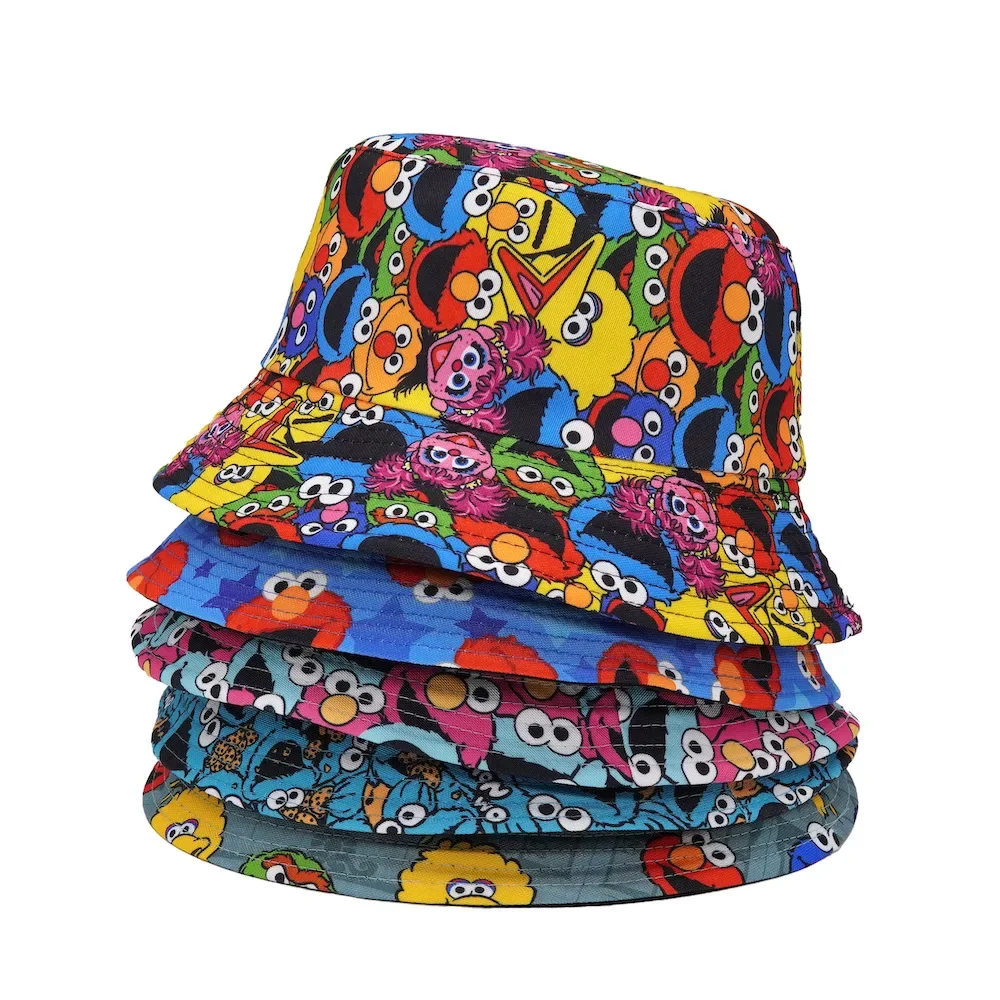 2024 Printed Graffiti Bucket Hats for Women Men Fashion Spring Summer Panama Caps Black Cotton Fisherman\'s Hat