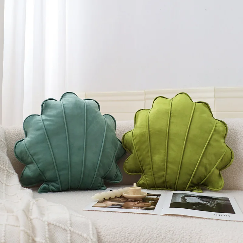 Creative Ins Style Shell Shaped Pillow Sofa Bed Head Window Cushion Office Seat Waist Support