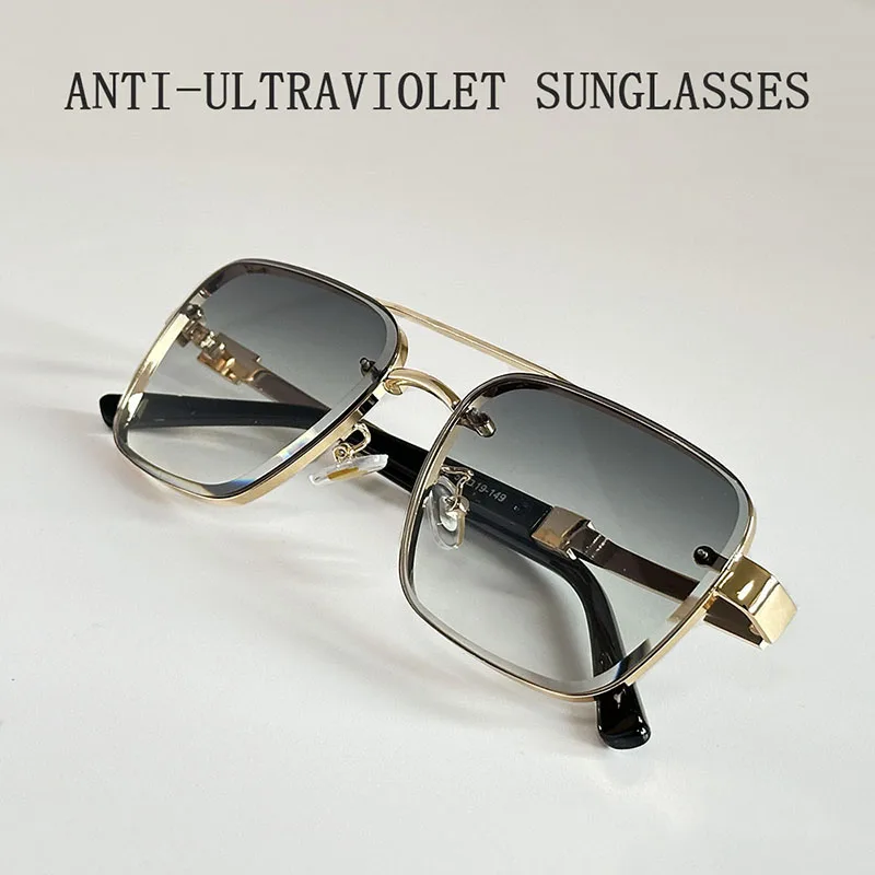 2025 New Square Sunglass Men Luxury Vacation Sunglasses Women Vintage Fashion Glasses Retro Shades Gafas De Sol Hombre Zonnebril