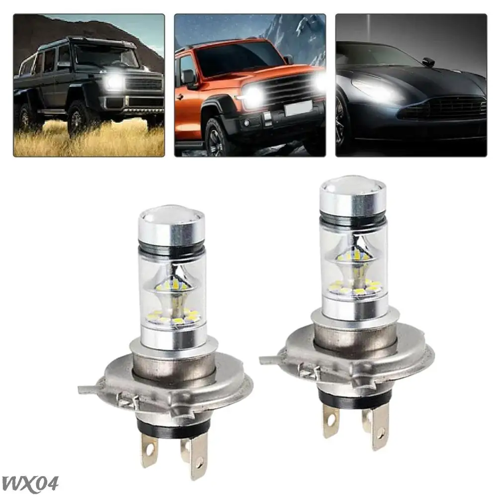 2pcs LED Car Fog Light H4 H7 H11 Fog Lamp Bulb Super Bright LED Driving Lights 100W 6500K 2000LM 12V for Automobile Accessories