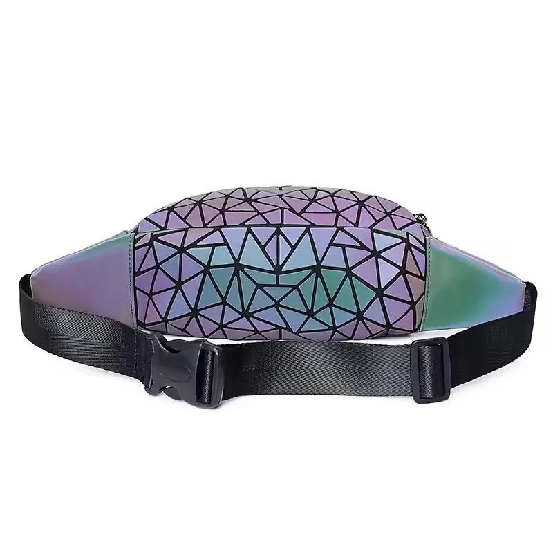 Fashion Male Luminous Geometry Lightweight Waist Pack Women Chest pack Cycling Sports Belt bag Man Casual Travel Pack image 4