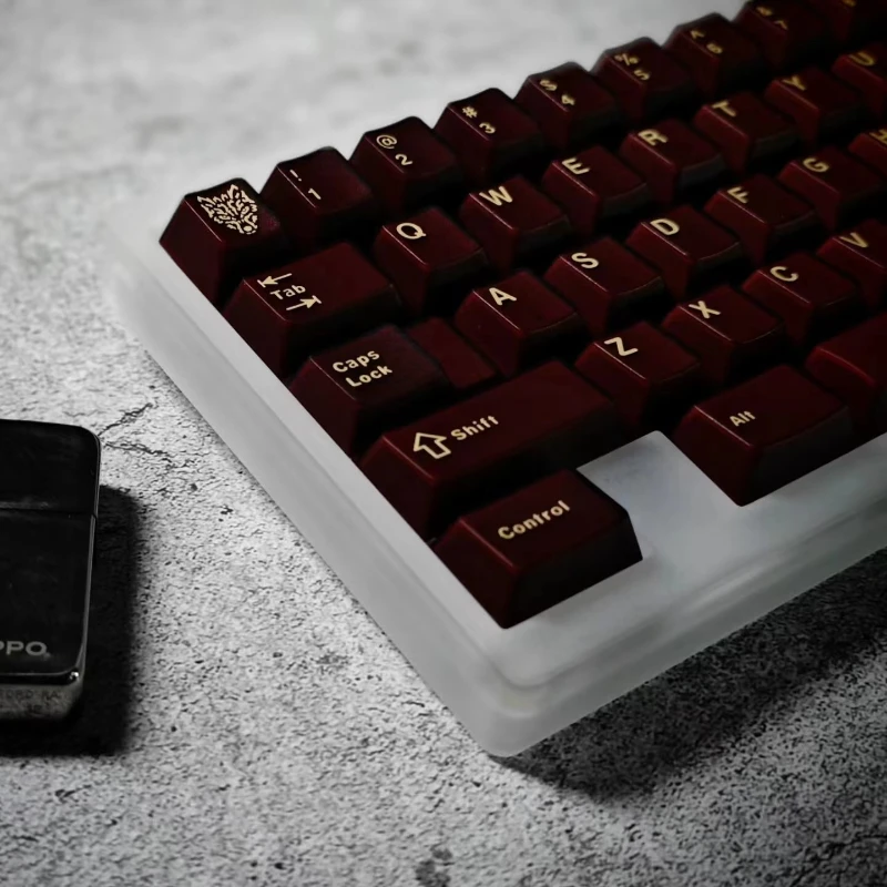 Vinho vermelho temático Keycaps Set, Altura de fábrica original, ABS Vintage teclado mecânico, Keycap Acessórios, Pyga (sem área Pad)