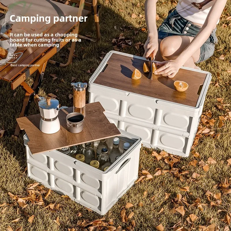 Picnic Camping Folding Storage Box Sorting Box Folding Box Domestic Large Capacity Put Storage Bins Storage Organizer