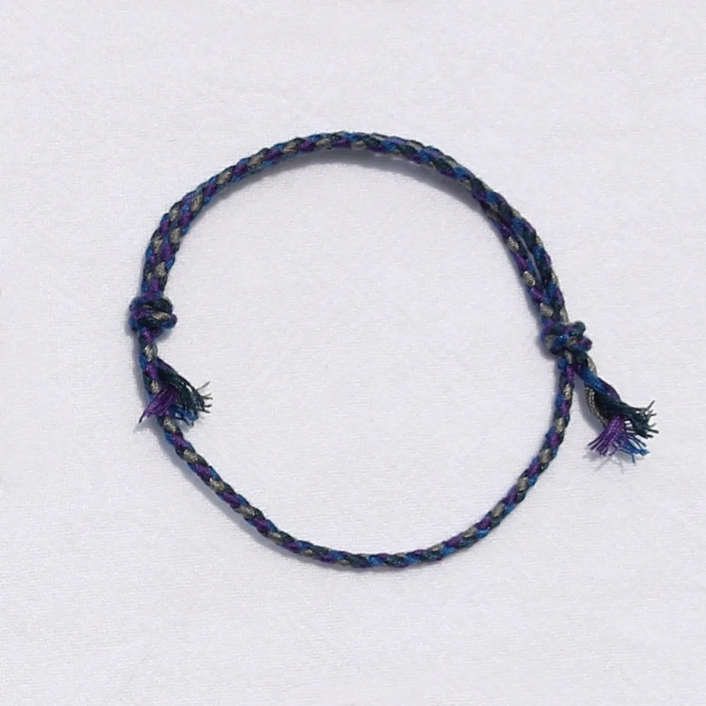 Einfarbiges Geflochtenes Baumwollseil-Armband für Männer, Retro Tibetisches Handgefertigtes Mehrschichtiges Armband für Frauen, Modisches Schmuckzubehör – Detail 15