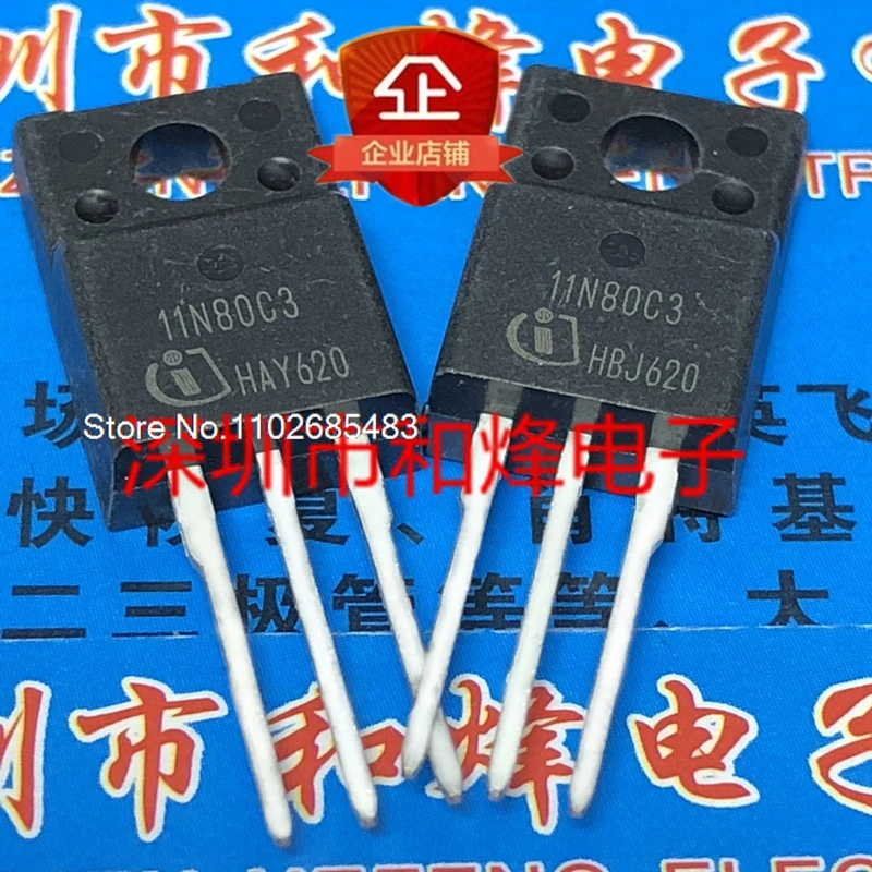 

(5PCS/LOT) 11N80C3 SPA11N80C3 TO-220F MOS 800V 11A