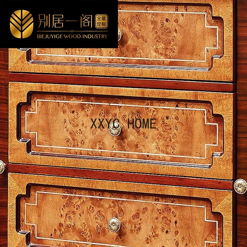 Britse Acajou Alexander luxe massief houten dressoir, lockerkast