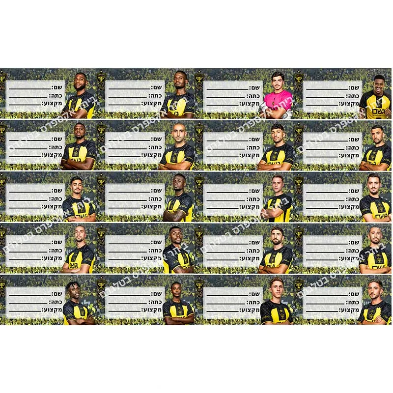 20 pieces/set 5*10cm size Sticers Beitar Jerusalem notebook school stickets for Bag Cup Wall Fridge BYSK047-66