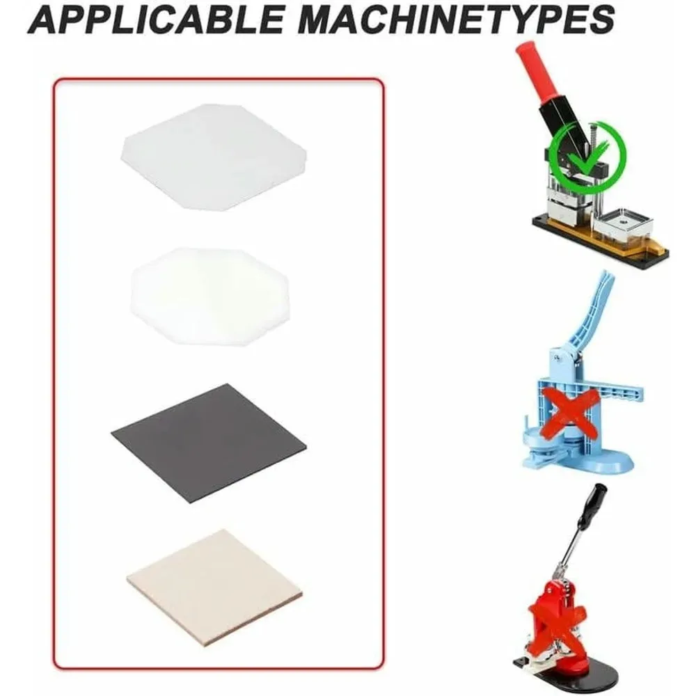 100Pcs DIY Photo Refrigerator Sticker 50x50/53x80/65x90mm Square Fridge Magnet Use in Refrigerators Acrylic/Cardboard Materials