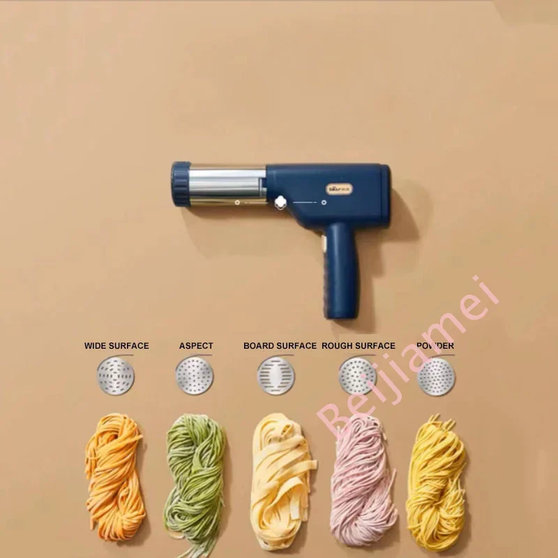 ماكينة صنع المعكرونة الكهربائية المحمولة الأوتوماتيكية ماكينة صنع المكرونة القابلة لإعادة الشحن اللاسلكية بزر واحد للتحكم في شحن USB