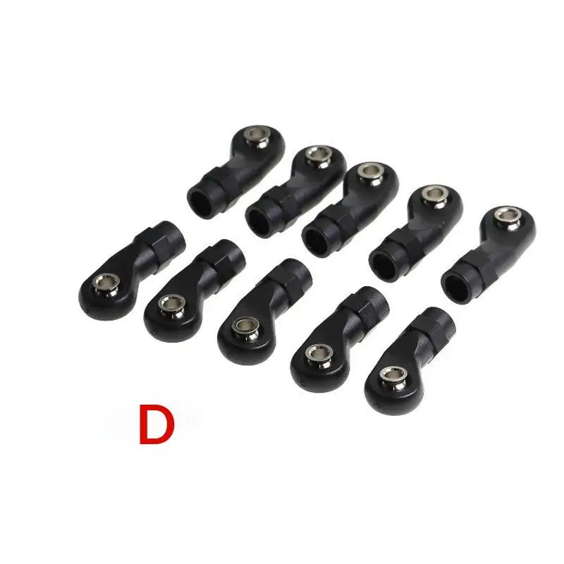 M3 M4 Plastic Rod Ends 10Pcs Straight And Angled 7mm Pivot Ball Fit 1/10 RC Crawler SCX10 TRX4 D90 TF2 CC01