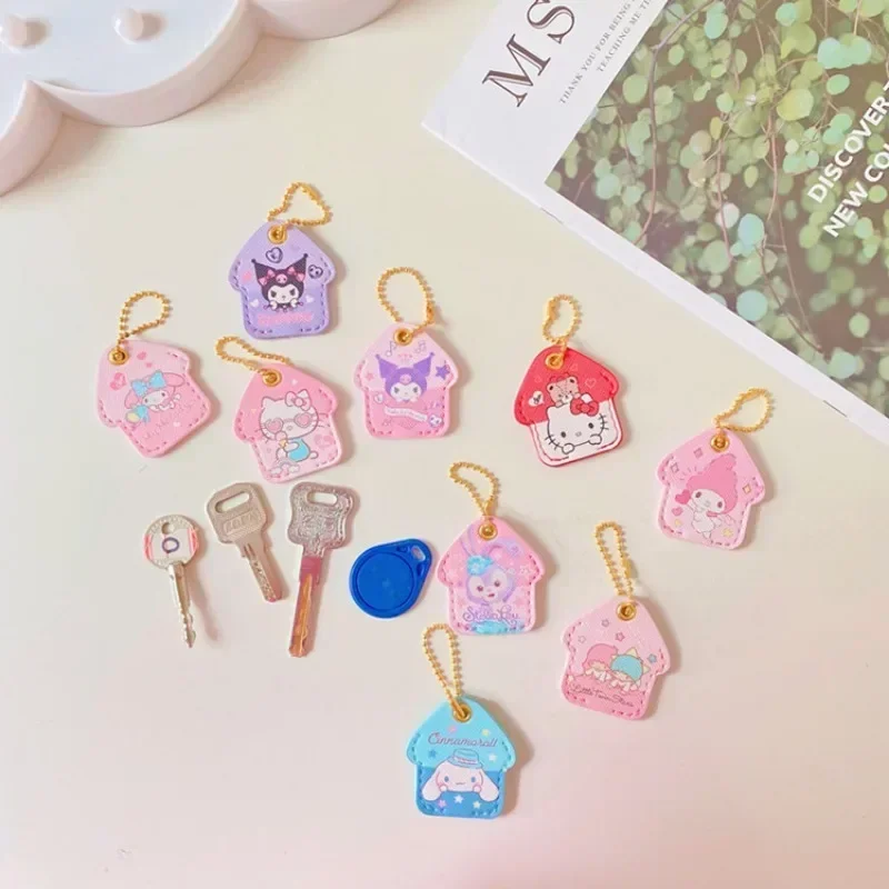 Sanrio Hello Kitty Elevator Card Key Cover Kuromi Keychain Card Cover Cartoon Car Water Drop Access Card Protective Cover Holder