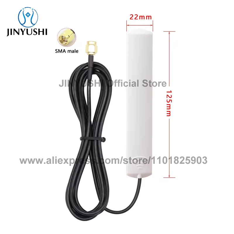 2Pcs 5G Patch Antenna 3G GSM 4G LTE High Gain 8dBi Sticker Amplifier SMA 1m 1.5m 3m Cable for Wifi Router IP / PC / Camera