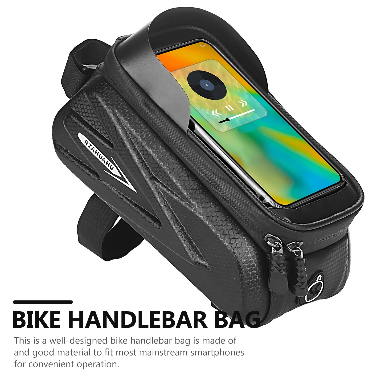 

Bicycle Phone Bag Waterproof Bike Front Frame Bag Transparent Touchscreen Window Cycling Mobile Holder Storage Pouch
