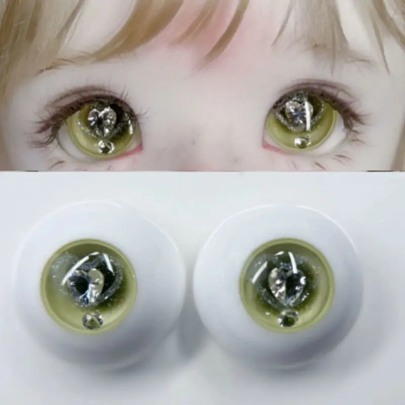 New 10/12/14/16/18mm Doll's Eyes for 1/3 1/4 1/6 1/8 BJD Doll Resin Hemisphere Heart Shape Eyeball Dress Up Doll Accessories﻿﻿