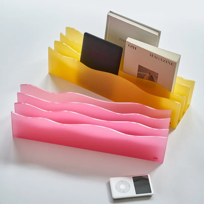 Modern Minimalist Magazine Rack Acrylic Book Newspaper Holder Desktop Storage Organizer Living Room Display Stand for Home