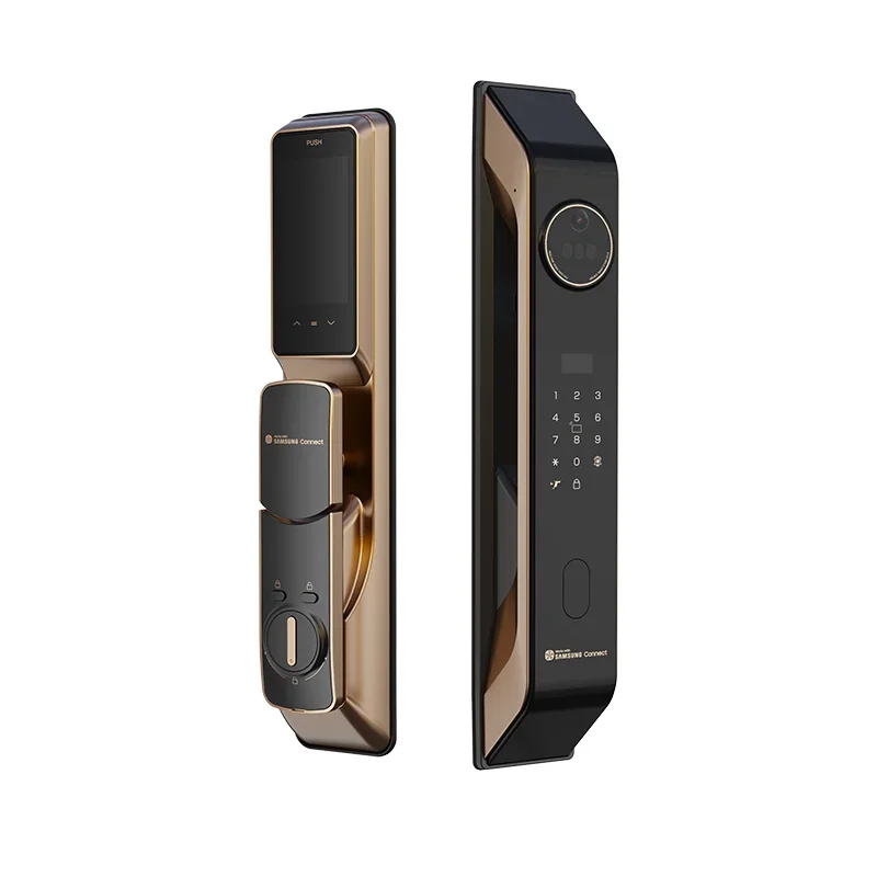 

P90Max 3D Facial Recognition Semiconductor Fingerprint Door Lock with Visible Large Screen Cat Eye Safety Protection