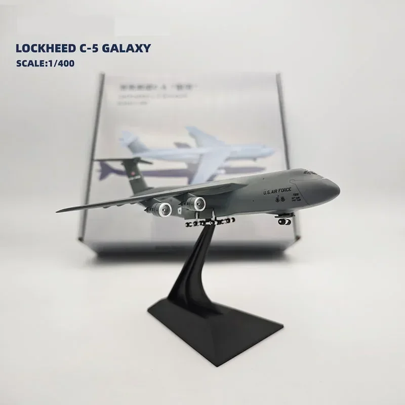 Die Cast 1:400 Scale U.S. Force Lockheed C-5 Galaxy Alloy Transport Aircraft Model Collection Toy Gift Display Military