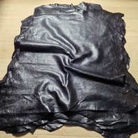0.6/0.8mm Black Sheepskin.First Layer Leather.Real Leather Fabric.Handmade DIY For Clothes. Leather skirt.The Whole Sheepskin.