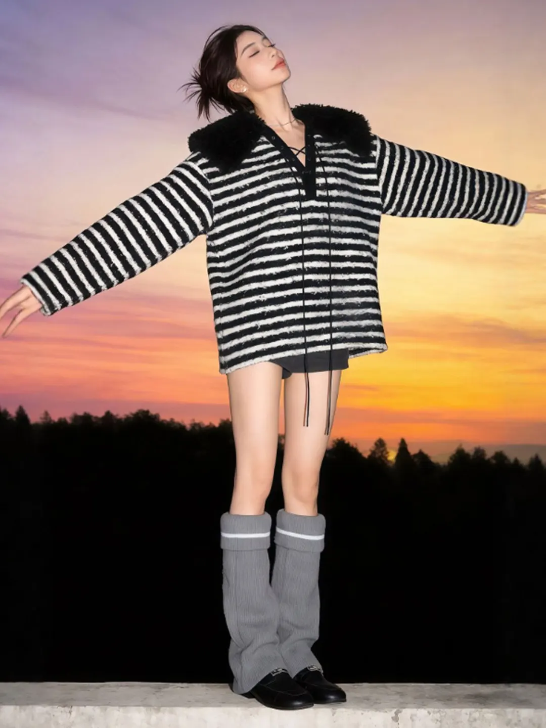 

Korean Sle Lazy V-Ne Loose Sweater Design Unique Women's Spring Faion Long Sve Knitted Top Not Colliding with Other ...