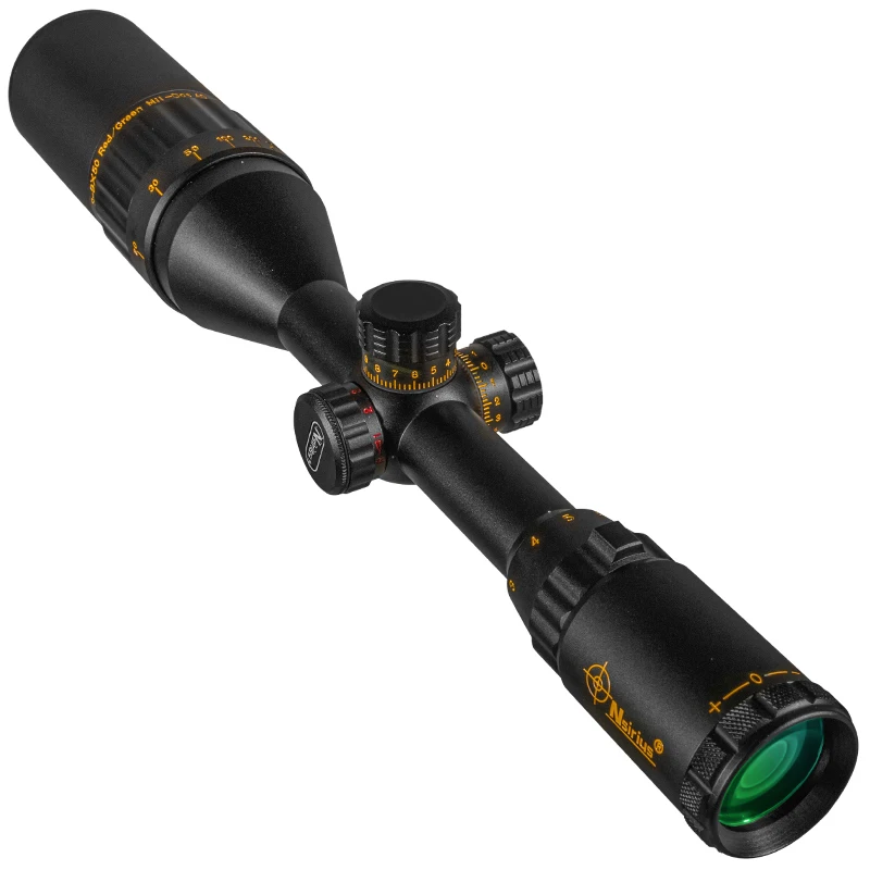 Sirius 3-9x50 aoe caça tático mira óptica airsoft acessórios rifle escopo com bloqueio spotting scope para rifle de caça