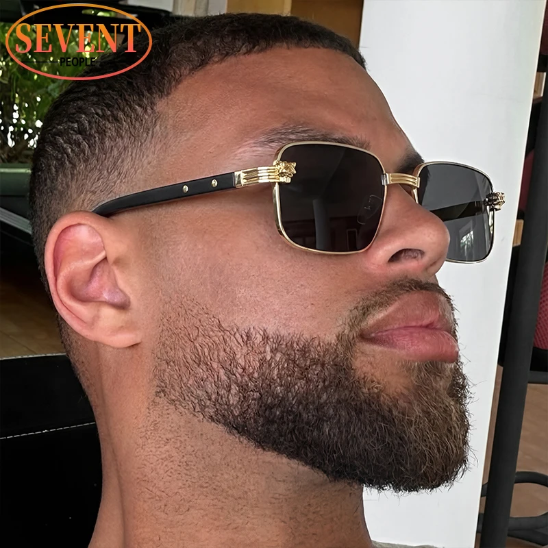 

Steampunk Rectangle Sunglasses Men 2026 Luxury Brand Retro Square Sun Glasses For Male Trendy Outdoor Sun Glasses Driving Shades