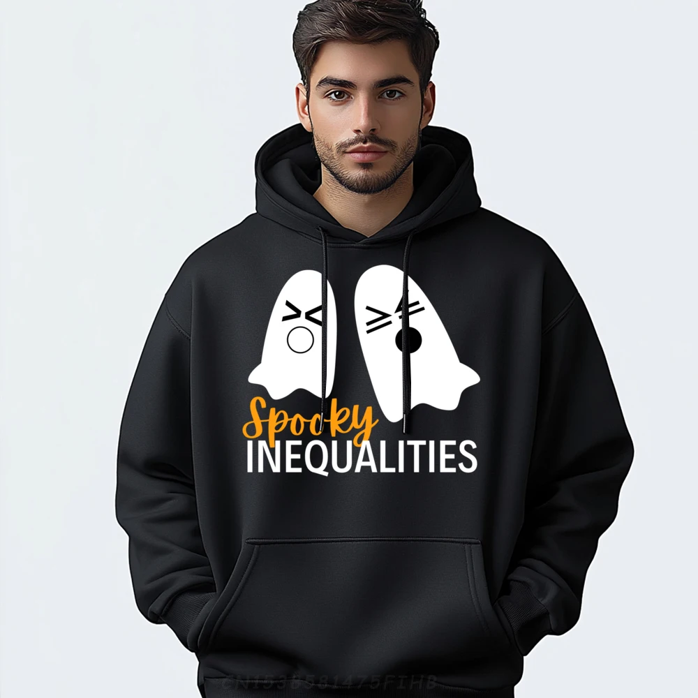 

Spooky Inequalities Ghosts Halloween Math Teacher Grpahic Tee Unisex Printed Sweater Hip Hop