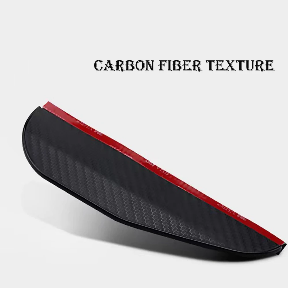 2Pcs Carbon Fiber Car Rearview Mirror Eyebrow Rain Cover For Skoda YETI Logo Auto Accessories