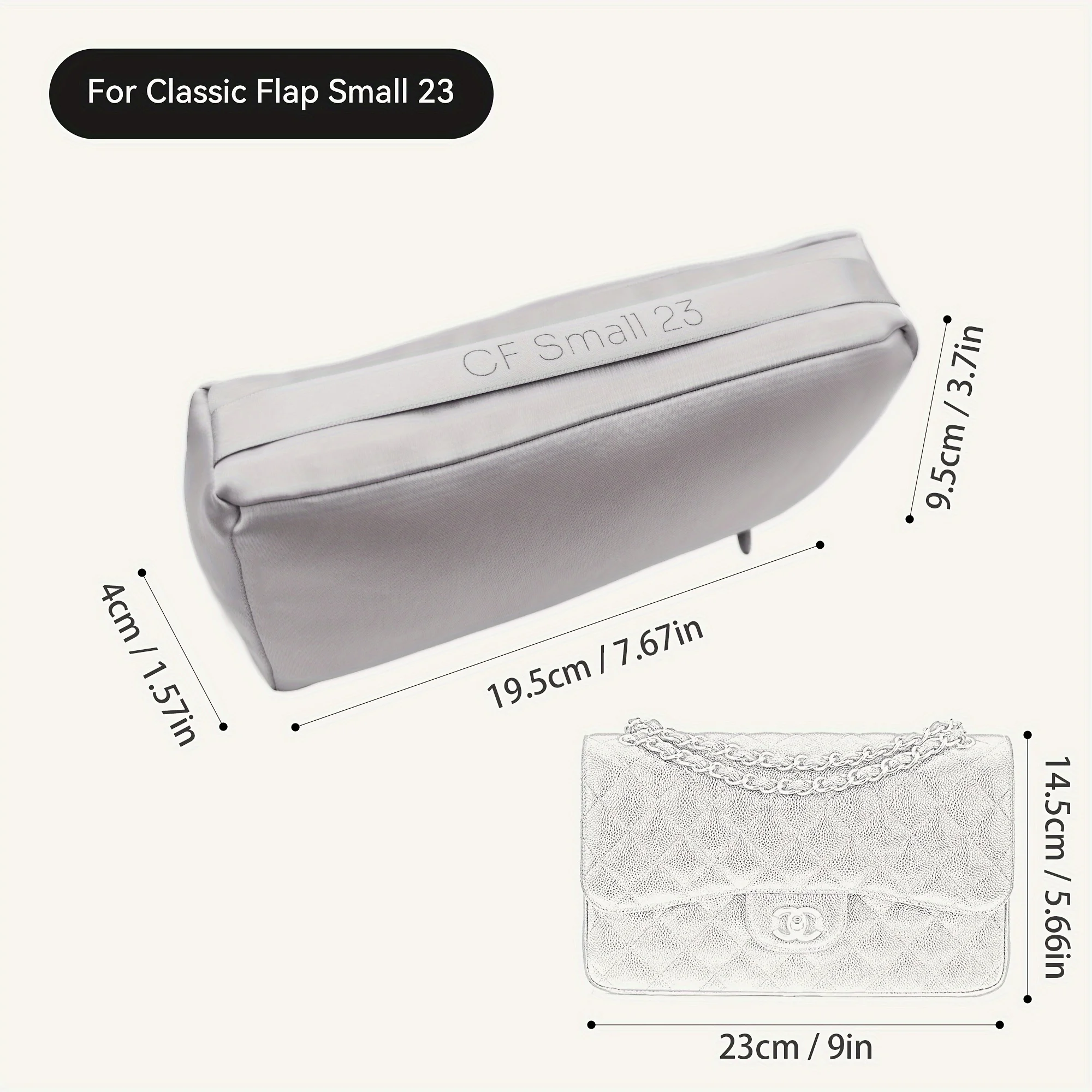 Fits For Classic Flap Bag Storage Pillow Shaper For CF 2.55 purse Insert Stuffer Pillow Bag Organizer Keep Bag Shape