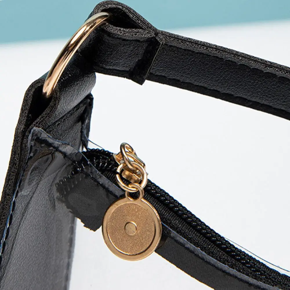 حقائب يد مقاومة للماء حقيبة كروس محمولة ذات سعة كبيرة من مادة PVC الشفافة حقيبة جيلي متينة من مادة PVC الشفافة حقيبة كتف محفظة #3