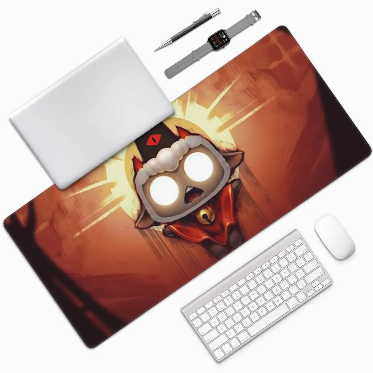 Cult Of The Lamb Game Large Mouse Pad Computer Keyboard Mouse Mat Gaming PC Laptop Desk Mat Office Accessories Table Mats