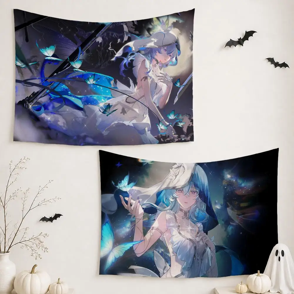 Game W-Wuthering Waves			 Tapestry Wall Hanging Tapestry Aesthetic Room Decor Banners for Bedroom Living Room Outdoor Party