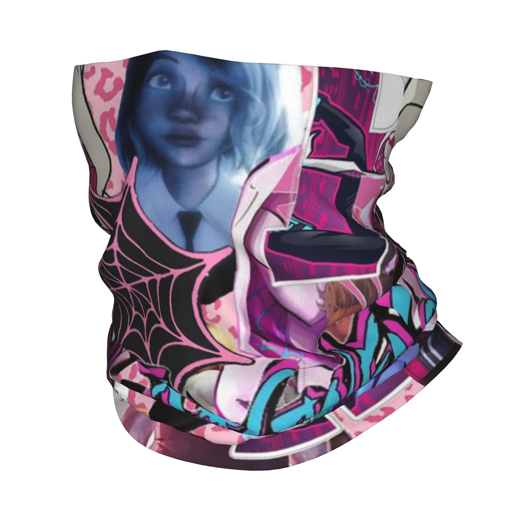 

Ghost Spider Gwen Bandana Neck Cover Printed Wrap Mask Scarf Warm Headband Outdoor Sports For Men Women Adult Winter