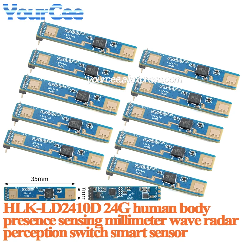 20pcs/1pc LD2410D 24G 24GHZ Human Body Presence Sensing Module LD2410D-B Millimeter Wave Radar Perception Switch Smart Sensor