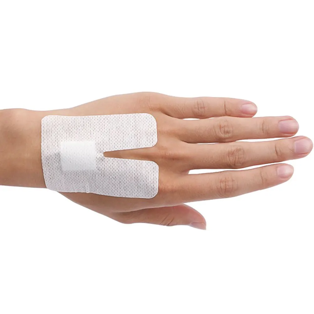 50-500pcs 6cm*8cm IV Cannula Fixed Dressing Film U Type Self Adhesive Wound Dressing Spunlace Dressing Sterile Non Woven