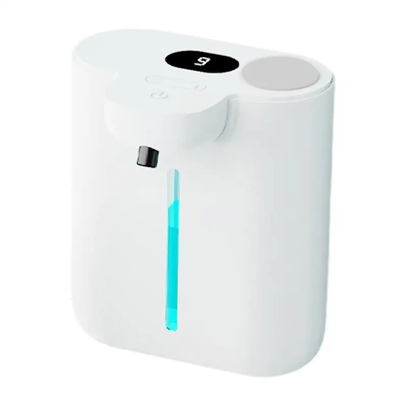 A76G-Rechargeable HD Display 9 Levels Adjustable Automatic Smart Sense IPX5 Waterproof Hand Soap Dispenser Dish Machine White